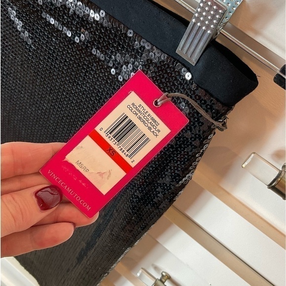 Vince Camuto Brand New with tags black sequins pencil skirt - Picture 7 of 8